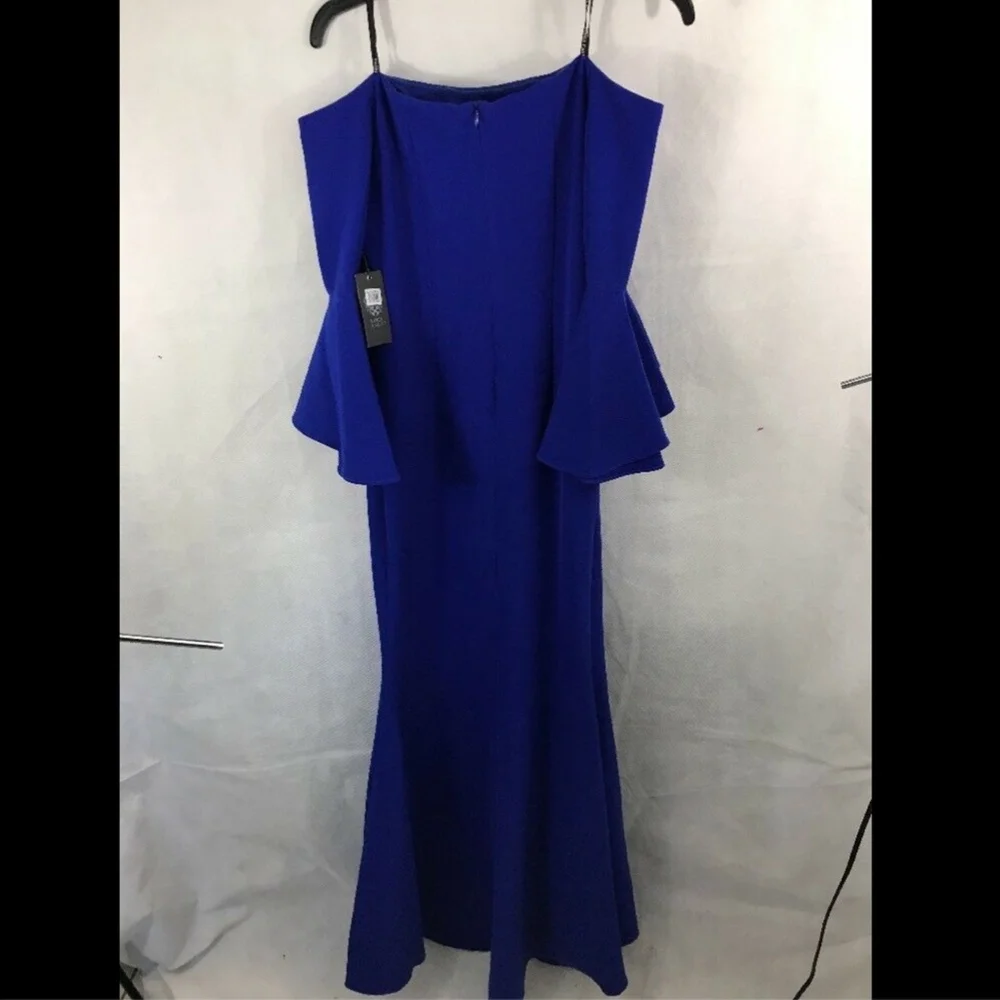 NWT Vince Camuto Off The‎ Shoulder Gown Cobalt Blue [SZ 4 ]